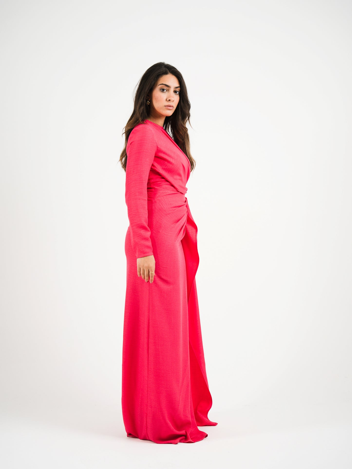 Fuchsia-Flame Gown