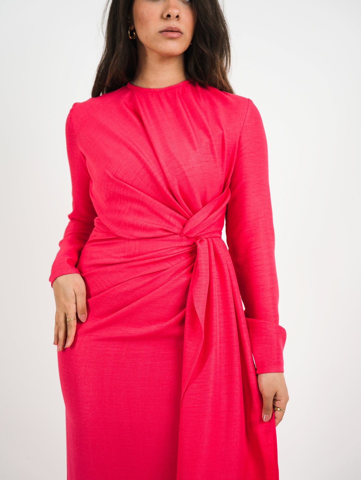 Fuchsia-Flame Gown