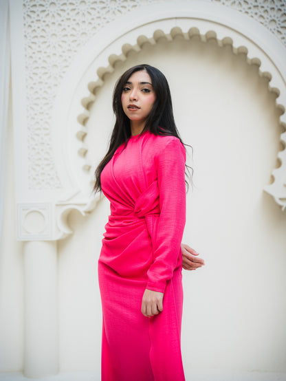 Fuchsia-Flame Gown