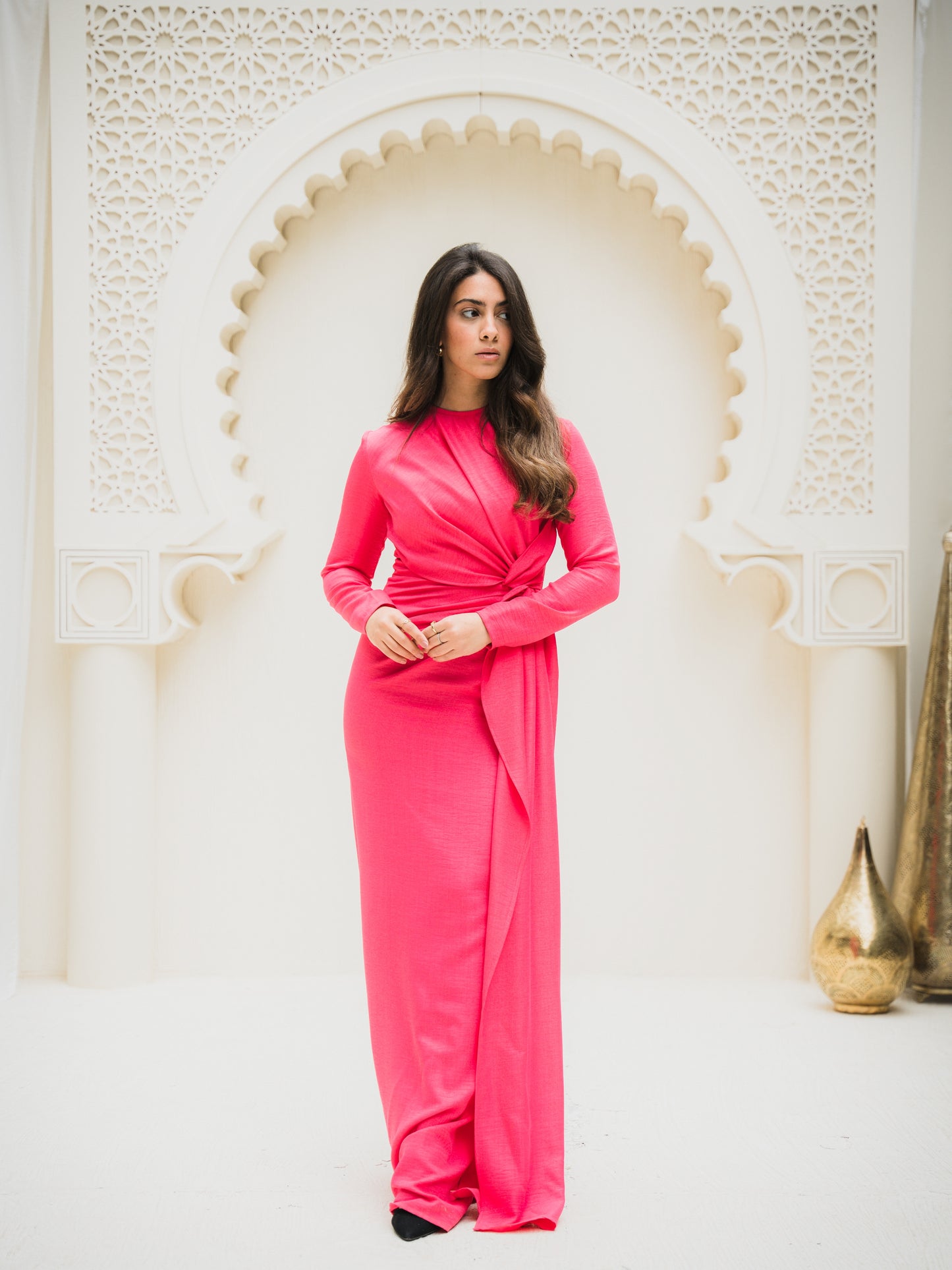 Fuchsia-Flame Gown