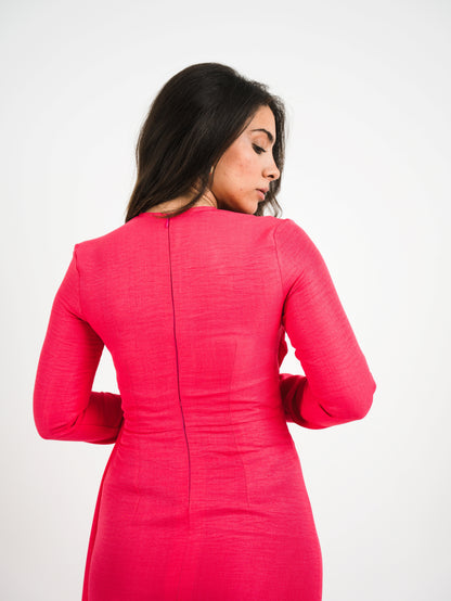 Fuchsia-Flame Gown